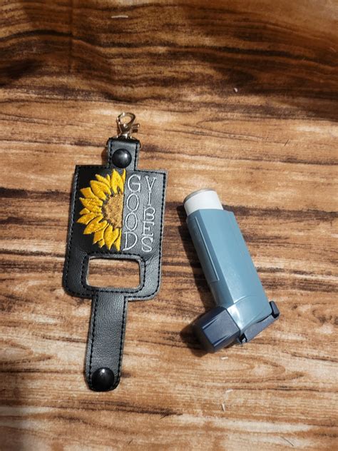 Good Vibes Inhaler Holder Keychain Sunflower Inhaler Holder Case Key