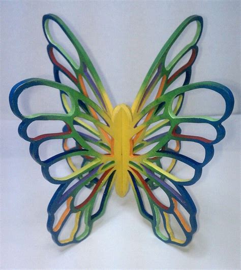 Wooden Butterfly 3 D Ornament Mariposas