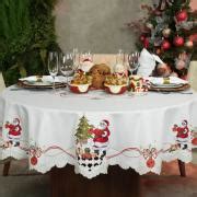 Toalha De Mesa Natal Bordado Richelieu Redonda 175cm Natal