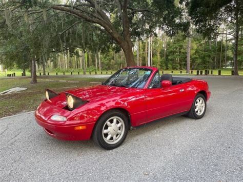 1991 Mazda Mx 5 Miata Convertible Red Rwd Manual Classic Mazda Mx 5