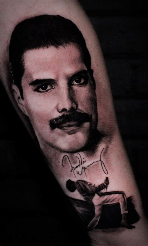 Freddie mercury portrait tattoo! Check out this portrait tattoo of ...