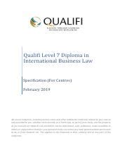 Qualifi Level Diploma In International Business Law Vfinal Pdf