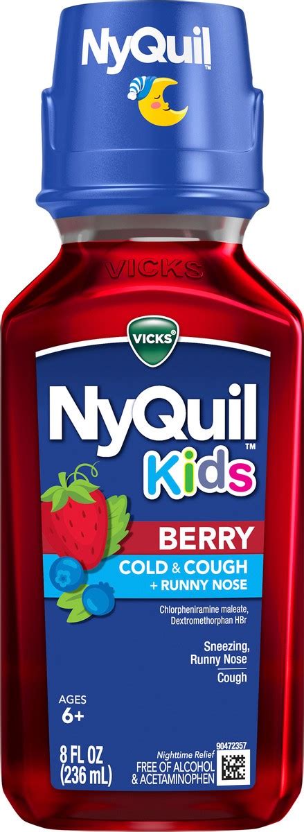 Vicks Childrens Nyquil Cold And Cough Multi Symptom Relief Cherry Flavor