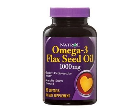 Natrol Flax Seed Oil 1000mg 90 Softgels Намалява риска от сърдечно съдови заболявания и понижава