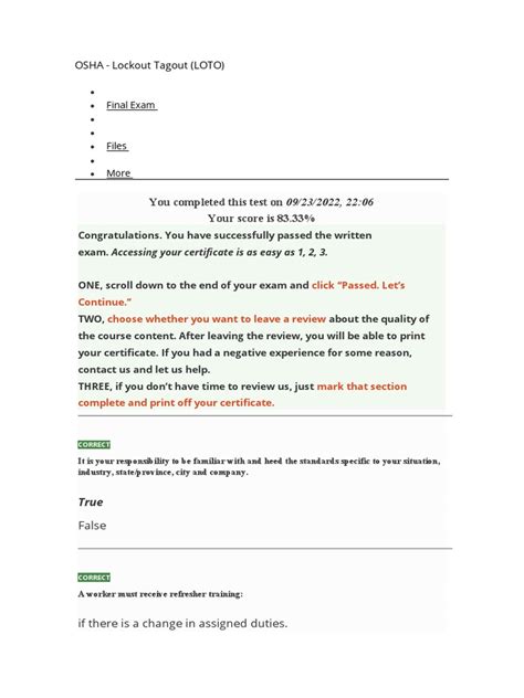 OSHA - Lockout Tagout (LOTO) | PDF | Safety