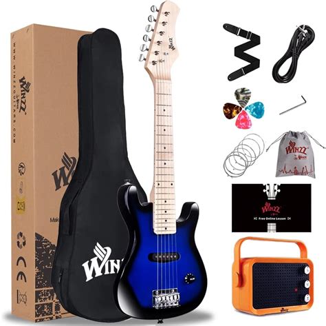 Winzz 30 Inch Kids Electric Guitar Beginner Kit Junior 14 Size Mini