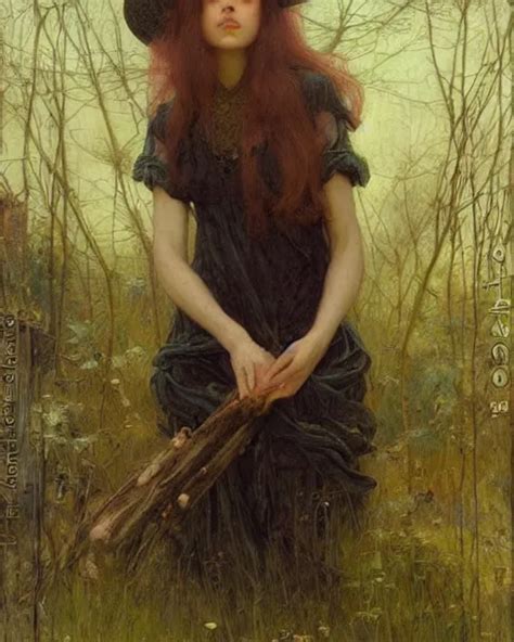 A Beautiful Witch By Edgar Maxence Ross Tran Jules Stable Diffusion