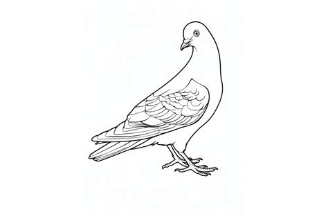 Pigeon Coloring Page for Adults Graphic by Forhadx5 · Creative Fabrica