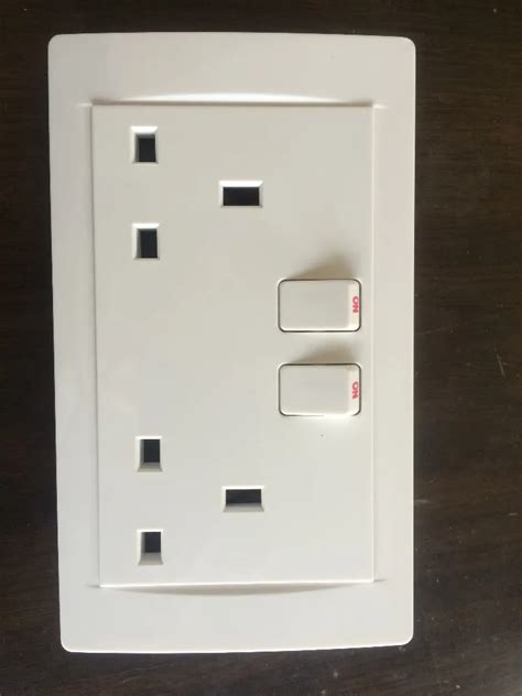 13a Double Pole Switch Socket New Design 2 Gang Electrical Wall Socket Outlet For Home Buy 13a