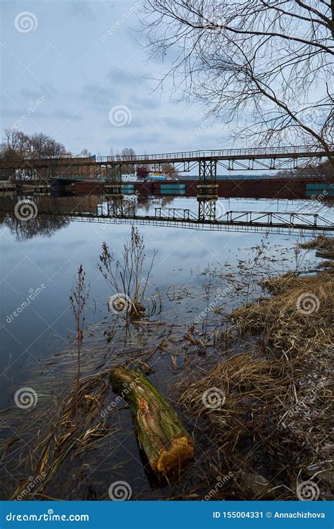 The Abandoned River Port In Pripyat Abandoned Ships In The River Near