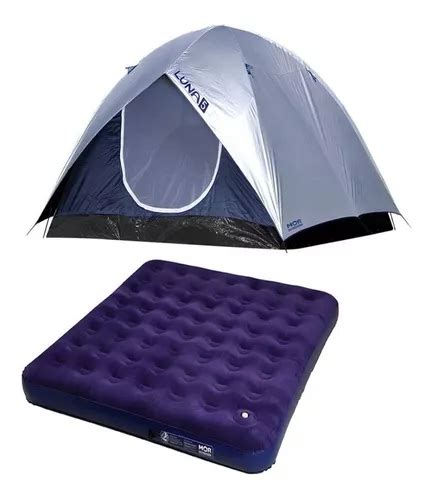 Kit Barraca Camping Iglu 5 Pessoas Colchao Inflavel Casal