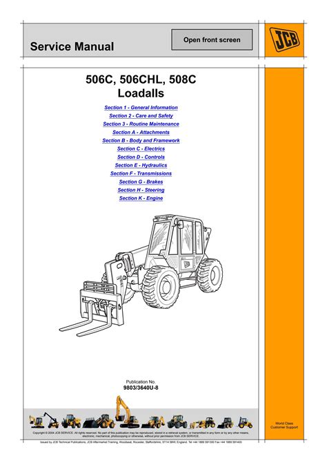 Jcb Hl Telescopic Handler Service Repair Manual By Ieodkdksmm Nv