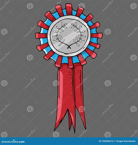 Reward Icon Vector Illustration Of Incentive Prize With Ribbons Hand