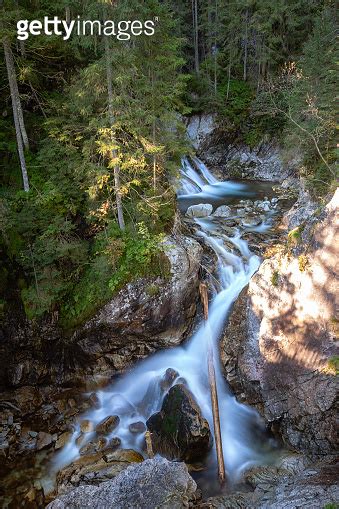 Mountain Waterfall Mickiewicz Waterfalls In The Tatra Mountains Near