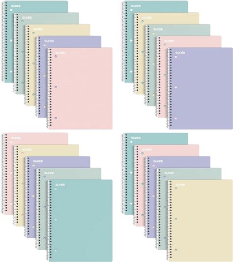 Spiral Notebooks, 1-Subject, 10 Pack, College Ruled Paper, 8" X 10-1/2 ...