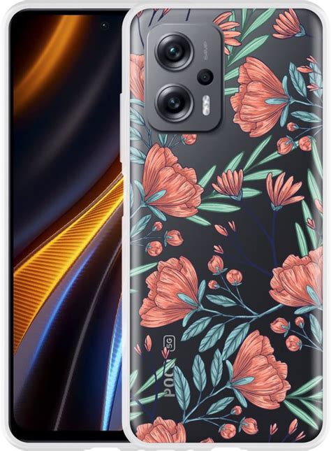 Poco X4 GT Hoesje Poppy Roses Designed By Cazy Bol