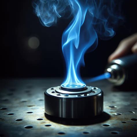 Premium Photo | Burning gas stove in kitchen