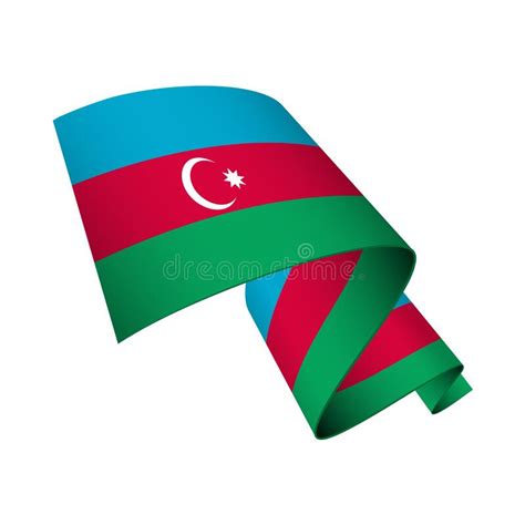 Fondo Abstracto De Ondulaci N De La Bandera De Azerbaiy N Ilustraci N