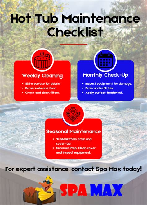 Hot Tub Maintenance Schedule & Checklist - SPA MAX