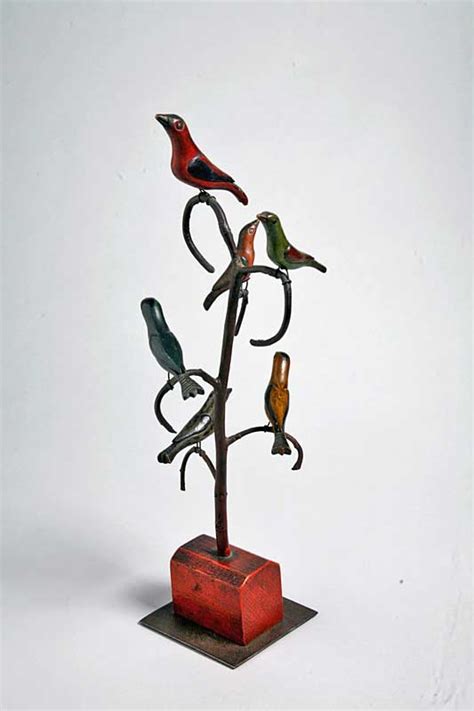 Folk Art Bird Tree Attributed To Schtockschnitzler Simmons Active