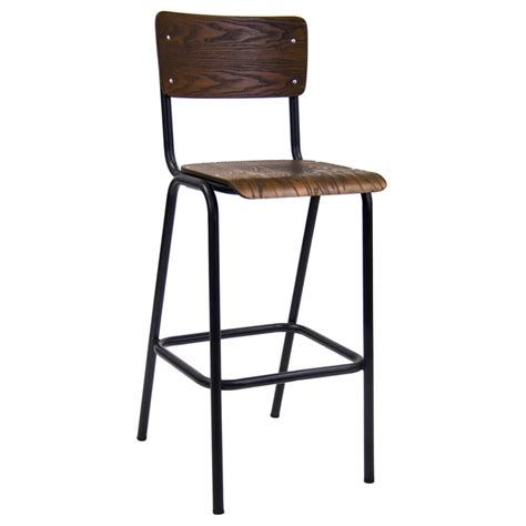 French Industrial Metal Bar Stool