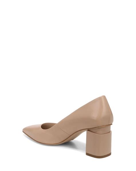 Franco Sarto Lucy Half Dorsay Pointed Toe Pump In Natural Lyst