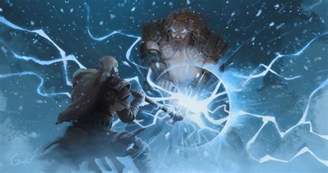 Artstation Kratos Vs Thor God Of War Ragnarok