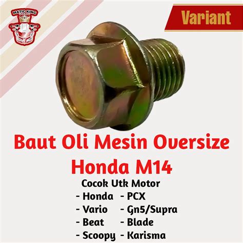 Jual Baut Tap Oli Gardan Gear Honda Beat Vario Scoopy PCX Spacy Standar