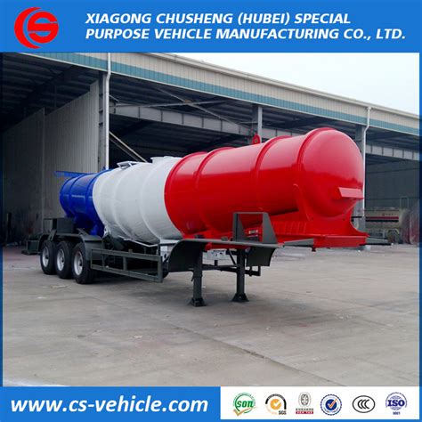 3 Axle Sulfuric Acid Tank Trailer V Shape 20m3 Acid Tank Trailer For