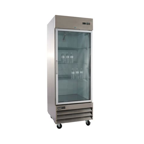 PeakCold Glass Door Stainless Commercial Refrigerator