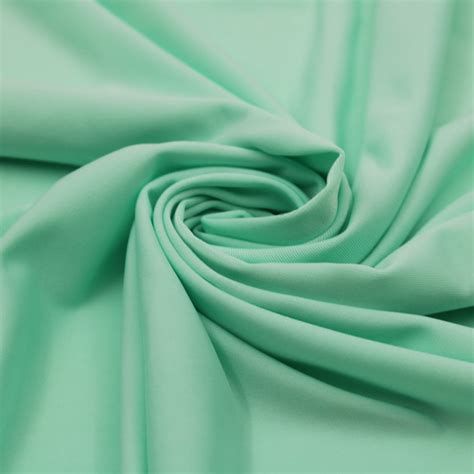 Mint Solid Venezia Polyester Spandex Stretch Fabric By The Yard