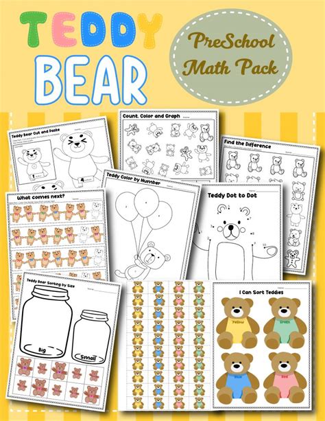 Counting Bears Printable Math Activities – Free Preschool Printables