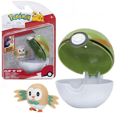 POKEMON FIGURKA ROWLET CLIP N GO POKEBALL SERIA 10 11731636767