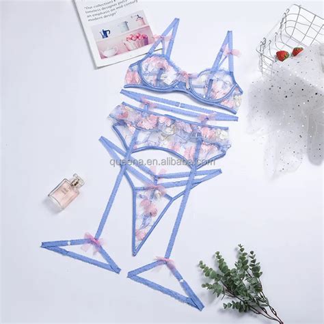 Queena Underwear Lace Transparent Bra Exotic Sets Sexy Thong Woman Porn Fancy Sensual Luxury