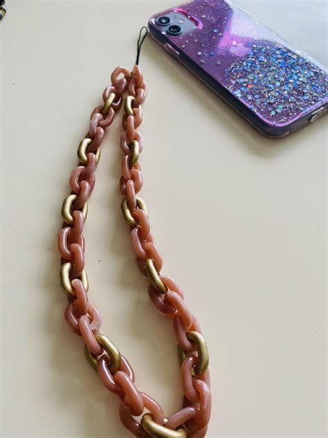 Bijoux de téléphone Grosse Maille Nude Bijoux de portable