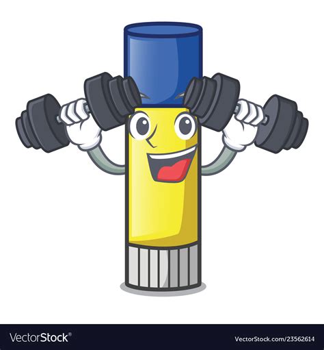 Fitness Glue Stick In Cartoon Shape Royalty Free Vector