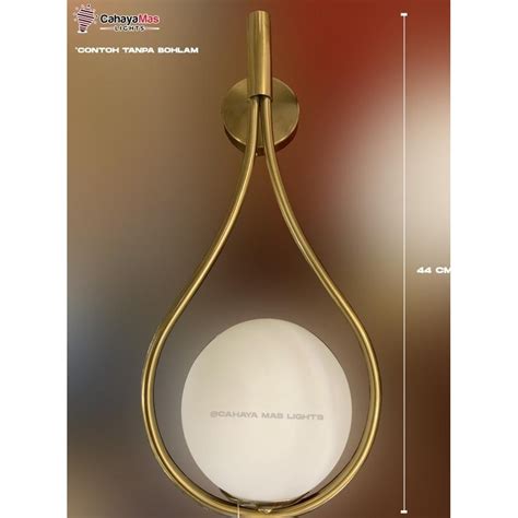 Jual Lampu Hias Dinding Indoor Bulat Kaca Minimalist Modern Gold