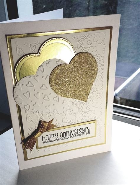 Gold Anniversary Card Etsy In Anniversary Cards Golden