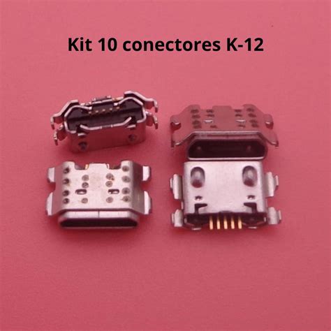 Kit 10 Conectores De Carga Novo Compatível LG K12 X420 Envio Imediato