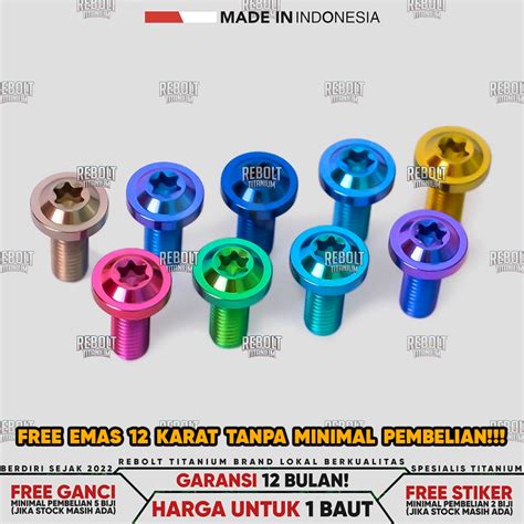 Jual Baut Titanium Kick Starter Beat Genio Spacy Scoopy Vario Probolt