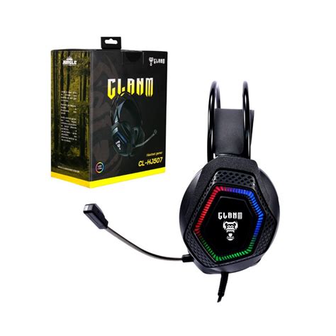 Headset Gamer Clanm Jungle Cl Hj507 Fio 2M Led Usb Preto Ecomando