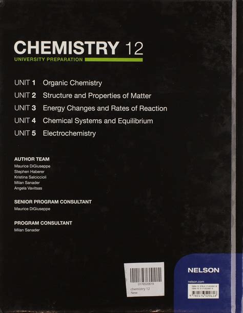 Nelson Grade 12 Chemistry Textbook Answers 97+ Pages Solution [1.4mb] - Latest Update | The ...