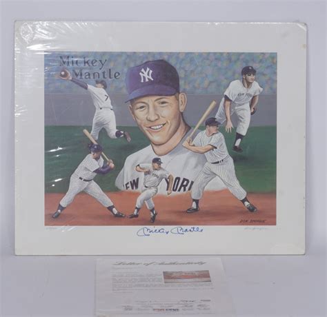 Lot Detail Mickey Mantle Autographed Don Sprague Lithograph LE 250