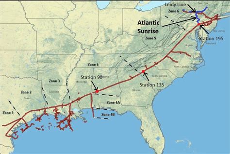 Atlantic Sunrise Project And Rate Zones On The Transco System Source