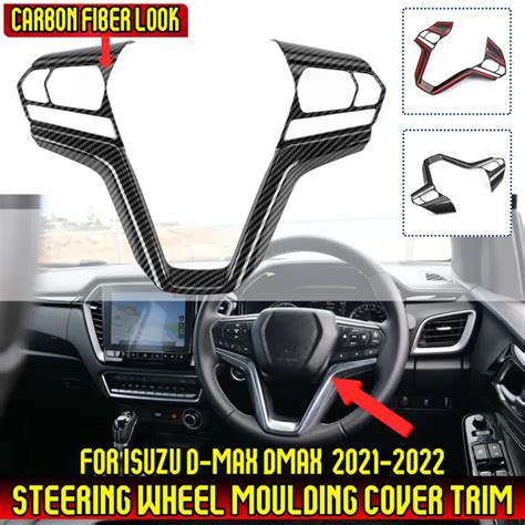 Carbon Fiber Car Steering Wheel Decor Cover Trim For Isuzu D Max Dmax