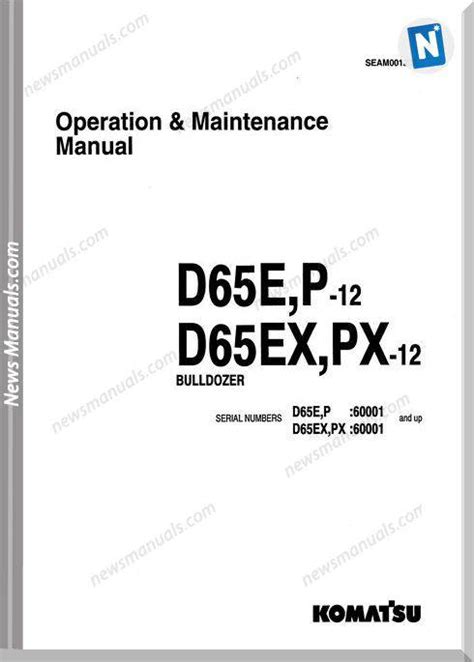 Komatsu Bulldozer D65 E P Ex Px 12 Maintenance Manual