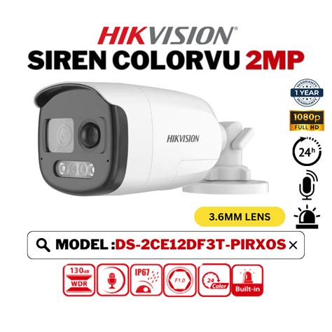 Hikvision Cctv Colorvu Full Time Colour Analog Mp P Full Hd Pir