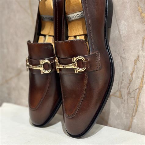 Brown Shaded Buckle Loafers Marcilo Pk