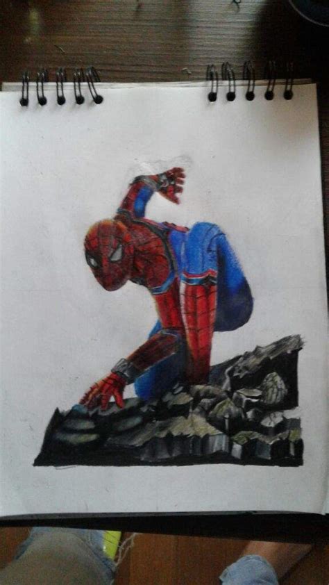 Proceso De Mi Dibujo De Spiderman Homecoming Anime Amino