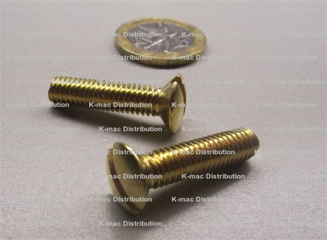 Machine Screws Brass Oval Head Slotted Drive